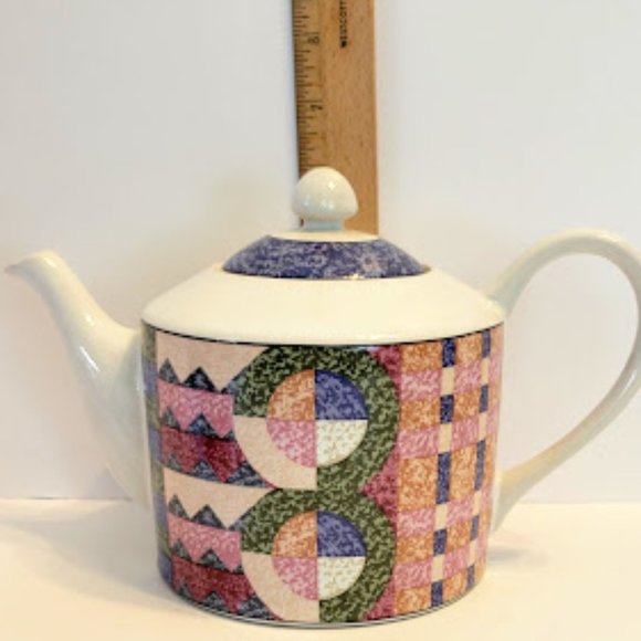 PTS INTERNATIONAL INTERIORS "DESSERT SAND" GENUINE STONEWARE TEAPOT - Picture 6 of 6